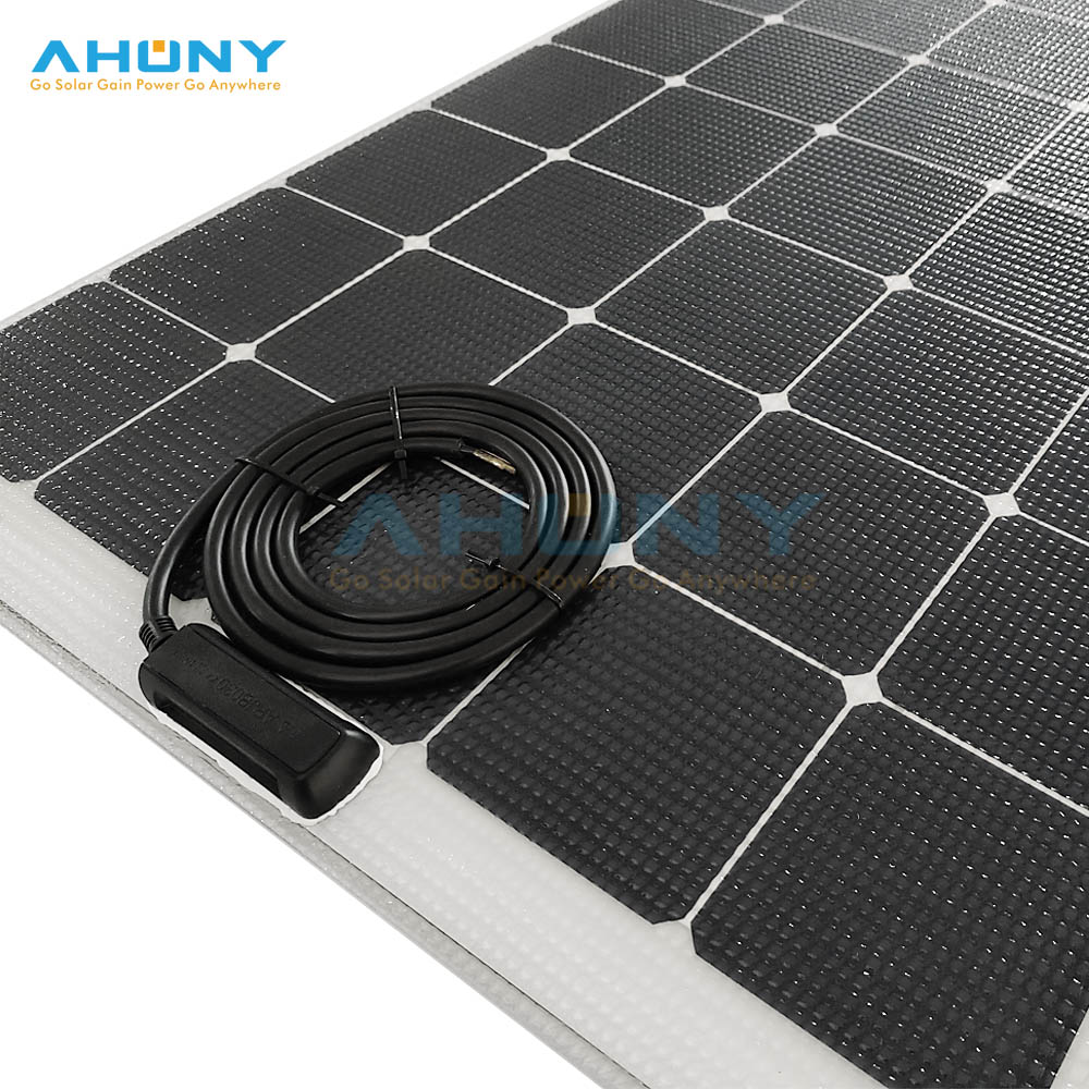 200W Marine Walk On Solar Panels Semi Rigid Saltwater Proof Back Contact Cell