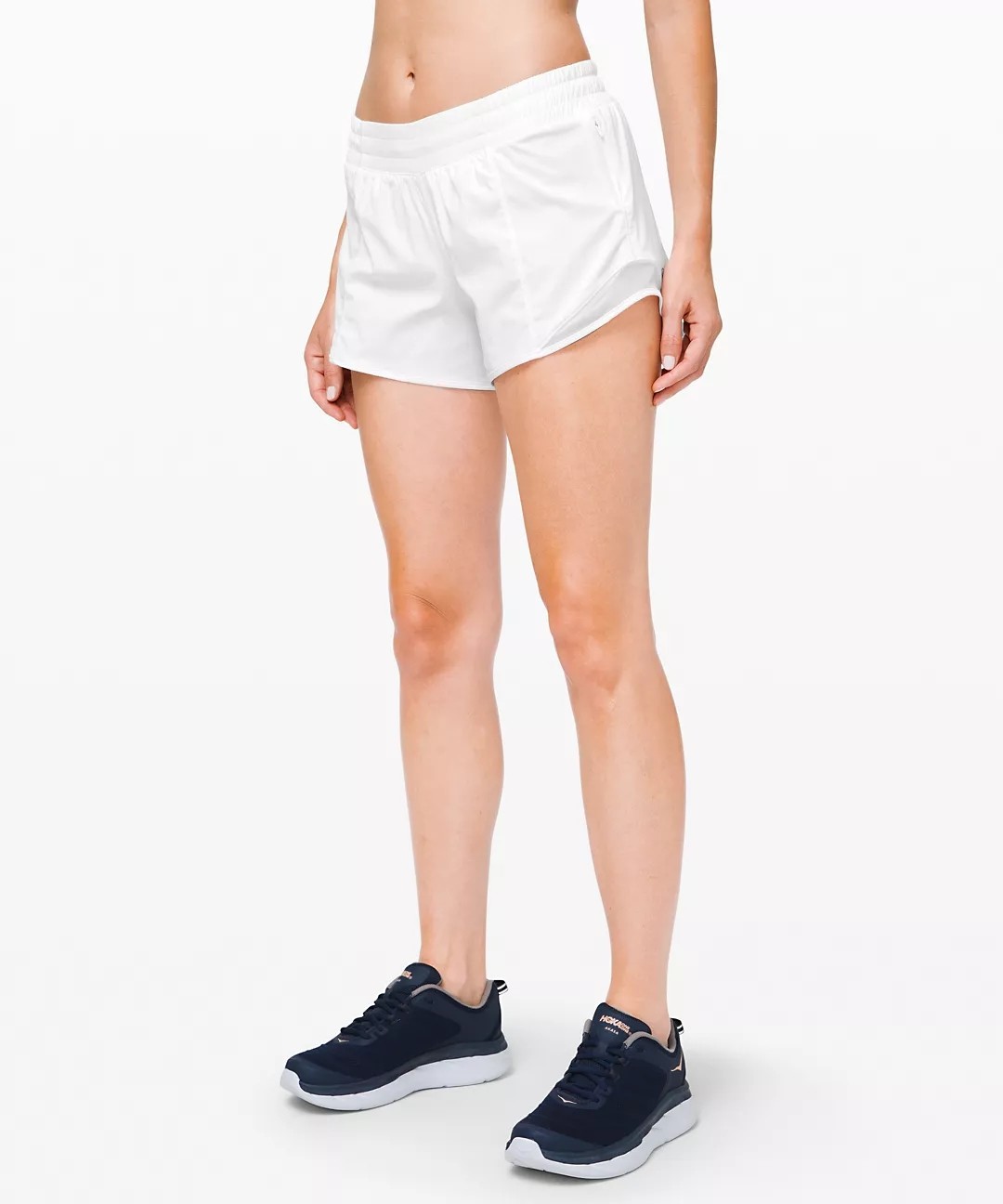 Workout Elastic Waist Running Shorts , Polyester Jogging Shorts For Women