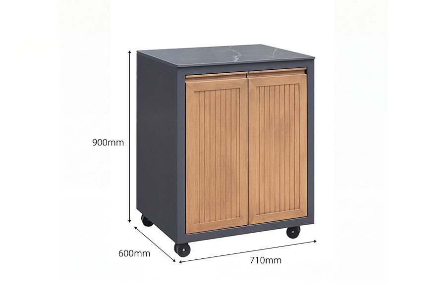 Scratch Resistant Durable Storage Outdoor Kitchen Cabinet With Textured Protective Coating