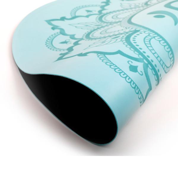 Round Type Non Slip Custom Printed Fitness Gym Sports 4 mm Natural Rubber PU
