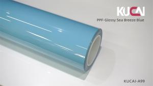 Wholesale Glossy Sea Breeze Blue Paint Protection Film TPU , PPF Film Roll Seamless Wrap from china suppliers
