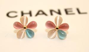 Wholesale Opal five wild small fresh flower diamond opal earrings from china suppliers