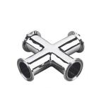 Sanitary SS Pipe Fittings Four Way Cross DN150 Mirror Polished