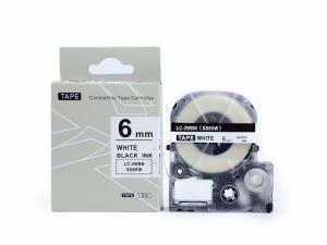 Wholesale 12mm 18mm Label Tape Cassette , King Jim Label Tape Cartridge Black On White from china suppliers