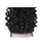 Brazilian Kinky Curly 4x4 Lace Closure Virgin Hair Bundles For Black Woman