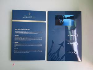 Wholesale 1024X600 Rechargeable Video Mailer Card , Hi FI Speaker LCD Video Brochure from china suppliers