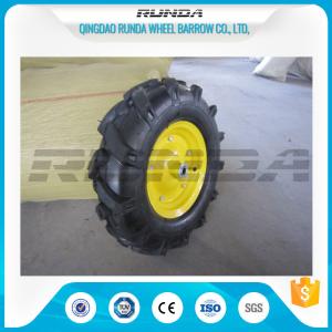 Wholesale 16inches Heavy Duty Rubber Wheels Yellow Color Lug Pattern Enamel Finish 6PR from china suppliers