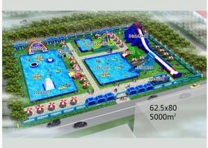 Wholesale Puncture - Proof Inflatable Water Parks / Amusement Park Commercial Blow Up Water Slides from china suppliers