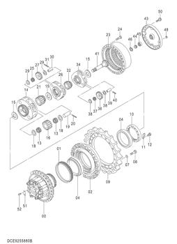4664392 SEAL;GROUP Hitachi parts ZX250L-5G, ZX270-3, ZX280-5G, ZX280LC-3,