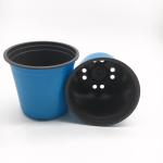 blue color nursery pot plastic flower pot