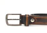 Custom 140cm Mens Leather Dress Belt With Zinc Alloy Buckle
