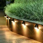 SMD Solar Powered Fence Wall Lights Garden Lamp Outdoor 2LED
