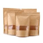 Transparent Window 150gsm Food Paper Bags For Bread Packaging