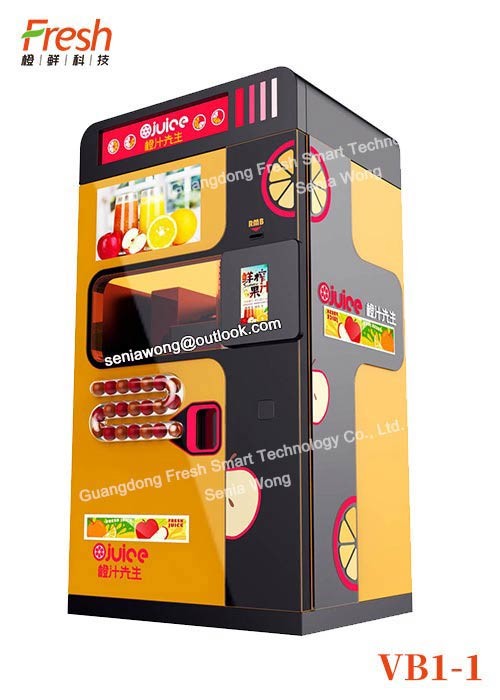 Orange automatic Vending Machine azure Color fresh Fruit Juice Vending Machine For School Shops Use commercial mall