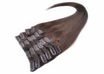 Gold Clip In Natural Hair Extensions , Double Weft 100 Remy Clip In Hair