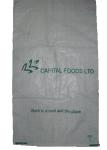 Anti Slip White Polypropylene Flour Packaging Bags , Printed Flour Sacks 50kg