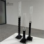 ZT-051 Metal Glass Candlestick Holder 3 pcs Set Tall Table Centerpiece Wedding