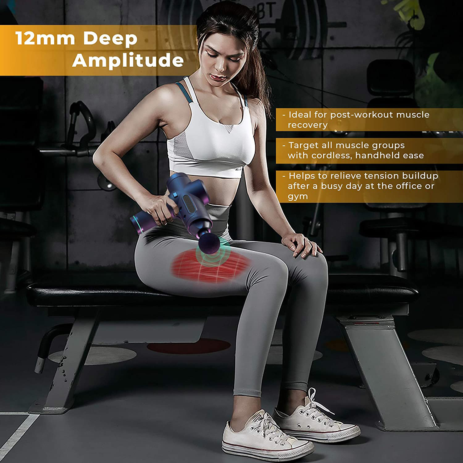 Fascia Sports Handheld Muscle Massager Recovery Muscle High Vibration 25.2V