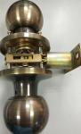 Entry Key Lock Door Knob Antique Brass Painting Long Working Lifespan