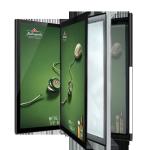 LED Aluminum Suction Edge Lit Magnetic Light Box Black / Siliver Color