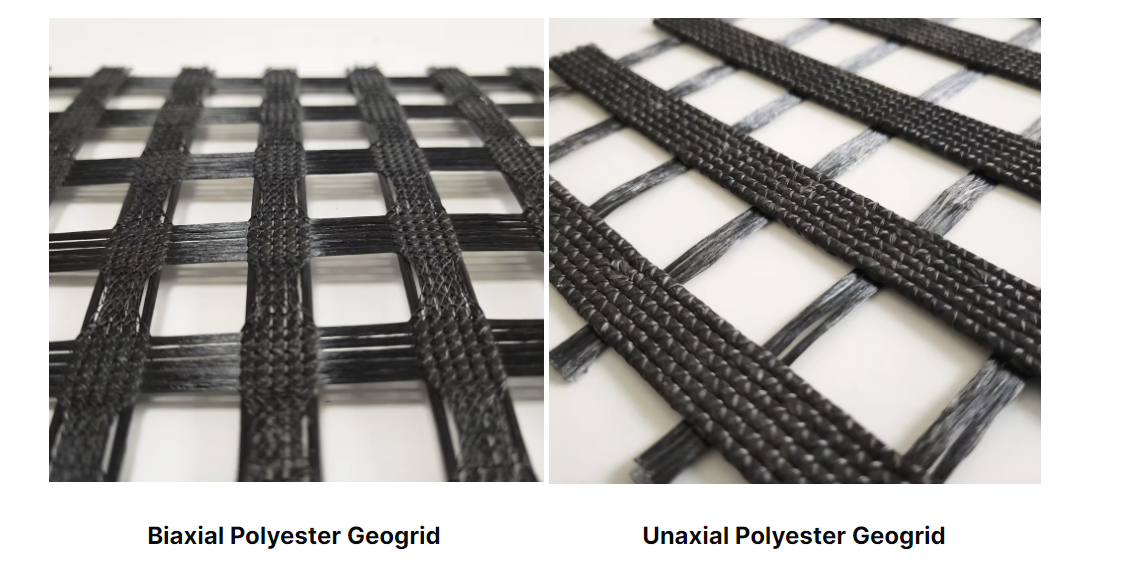 Aperture Size 50.8mm Woven Coated SBR/PVC Knitted BX PET Polyester Geogrid Soil Stabilty Foundation Reinforce