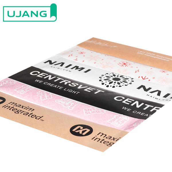 Eco-Friendly Biodegradable Kraft Paper Packaging Logo Tape Recyclable Writable