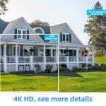 YGHT 4K PTZ Camera 20X Optical Zoom Metal Housing Full Color Night Vision 180m