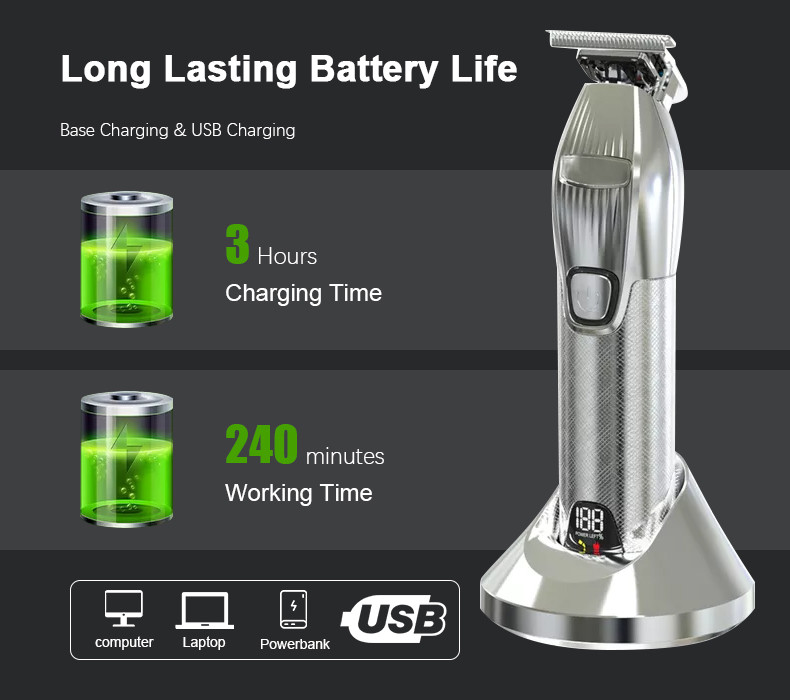 Rechargeable Adjustable Hair Trimmer Clippers 100v-240v Men Personal Care