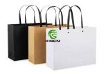 Recyclable Twist Handle Kraft Paper Shopping Bags Custom Printed Brown Color