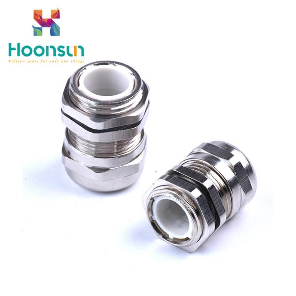 Waterproof IP65 Brass Cable Gland For Electrical Junction Box ROHS / ISO