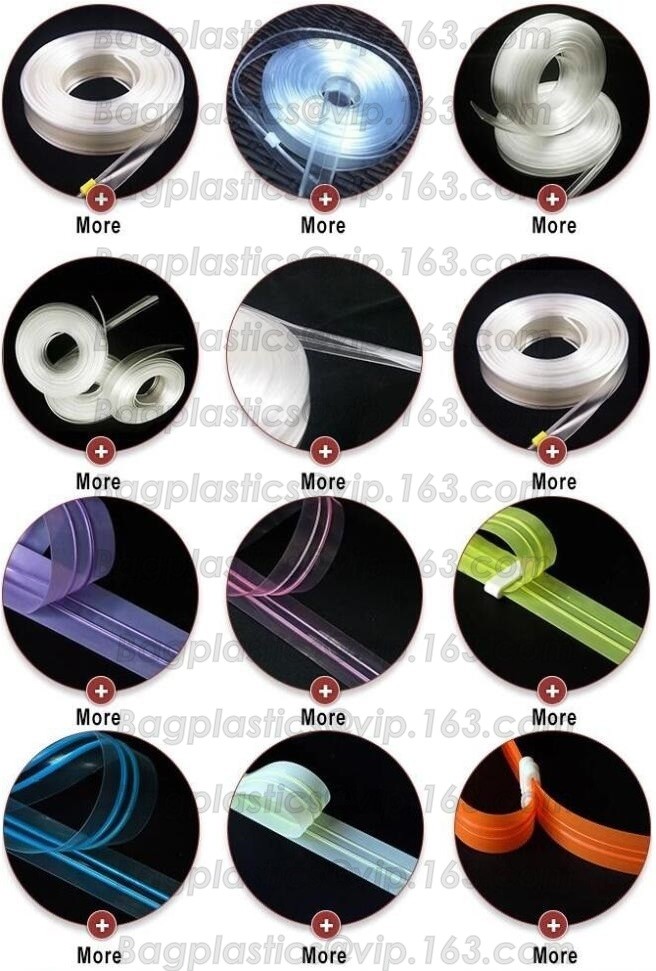 PE Plastic flange zipper for food bag, PE Zip lockkk sealed food bag flange Zippers, manufacturer directory plastic flange