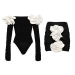 Womens Elasticity Bikini Set Nylon Lady'S Fashion Trio For Summer Fun