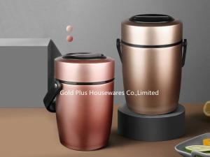 Wholesale Vacuum lunch pot for picnic 304 stainless steel BPA free food Jar 1.6L three layers large capacit heat preservation pot from china suppliers