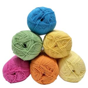 Wholesale 50g 100g Hand Arm Knit Yarn 4ply 8ply Wool Crochet Cotton Yarn For Hand Knitting from china suppliers