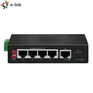 Wholesale Industrial DC48V 4 Port PoE Switch SFP 250m Transmission Distance from china suppliers