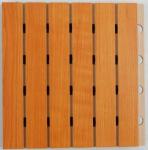 Wooden Grooved Sound Proof Partition Walll for Meeting Room / Exhibition