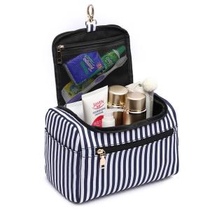 Wholesale Portable Vintage Stripe Cotton Canvas Cosmetic Travel Case from china suppliers