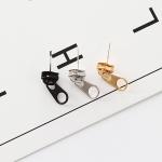 Punk Rock Zipper Earrings Tools Stud Stainless Steel Tragus Cartilage Ear
