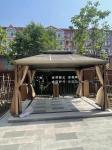 Electronic Aluminum Outdoor Gazebo Hardtop Roof And LED Light Sun Shelter