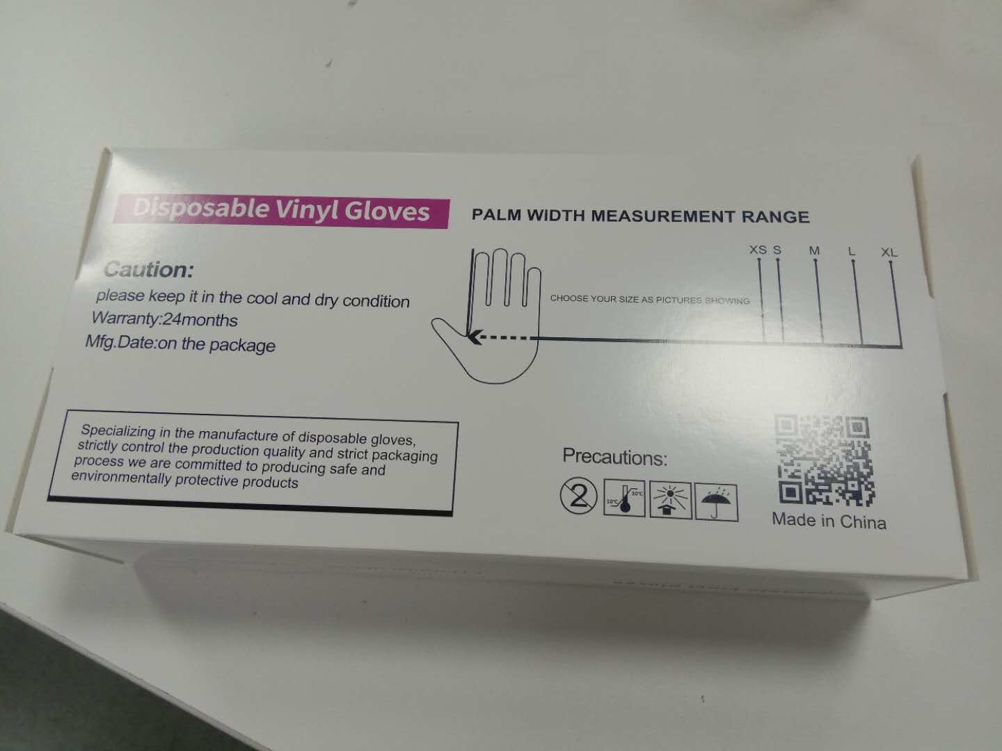 100pcs/box Vinyl Examnation Gloves Powder Free Single Use