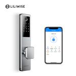 Bluetooth Door Lock Stainless Steel Cylinder Lock Fingerprint Pin Key Unlock