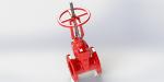 Flange / Groove Type UL FM gate valve Ductile Iron Handwheel Founded