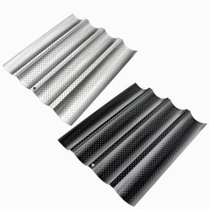 Wholesale Foodservice NSF 5 Loaf Glazed Aluminum Baguette Baking Tray French Bread Pan from china suppliers