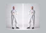 Lightweight White Disposable Body Suit Disposable Overalls Anti - Shrink