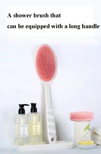 Wholesale Household Silicone Shower Brush Double Sided Rubber Silicone Cleaning Tools for Back Massage from china suppliers
