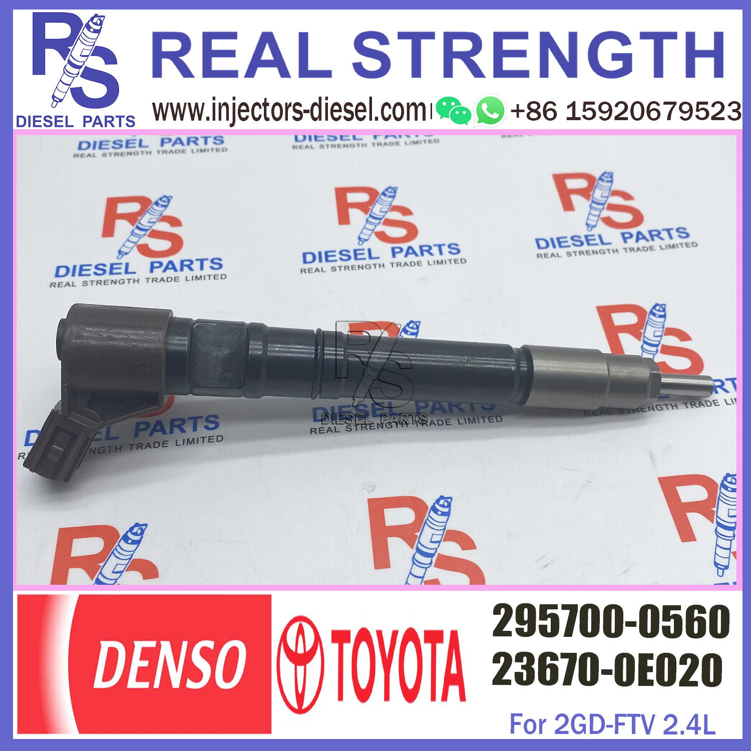 Diesel Common Rail Fuel Injector 23670-0E010 295700-0550 23670-0E020 295700-0560 For Toyota Hilux 1GD
