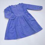 Corduroy Fabric Boutique Princess Dress Purple Color For Wedding Party