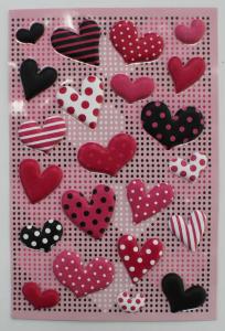 Wholesale Small 3D Heart Shaped Stickers , PVC PET EVA Puffy Heart Stickers For Envelopes from china suppliers