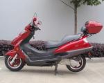 Two Headlights Blue Adult Gas Scooter , 150cc Motor Scooter With 2 Seats Real