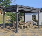 Aluminum waterproof louvered gazebo outdoor bioclimatic awning louvered system